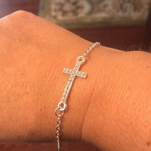 925 Sterling Silver Cross chain bracelet